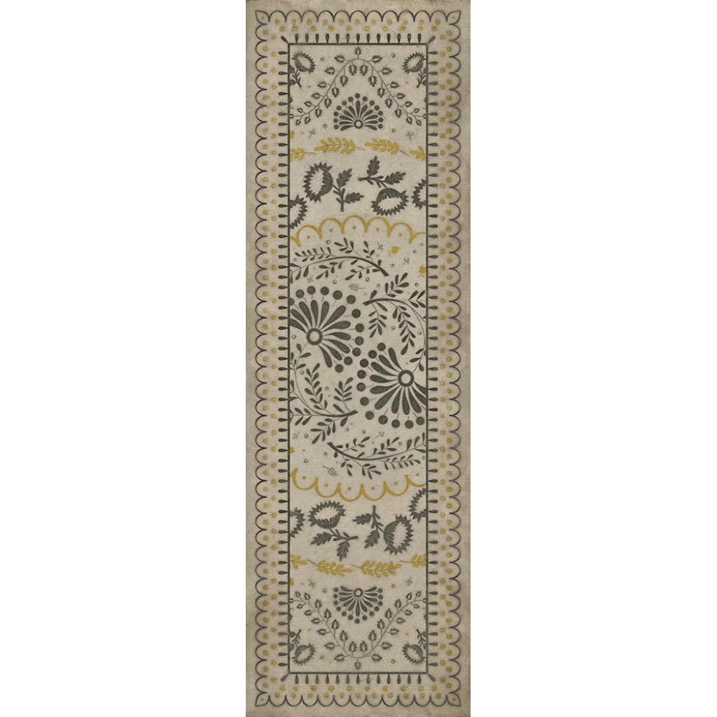 Colonial Vintage Vinyl Floorcloth Mats Williamsburg Cozens Early One Morning - The Primitive Pineapple Collection