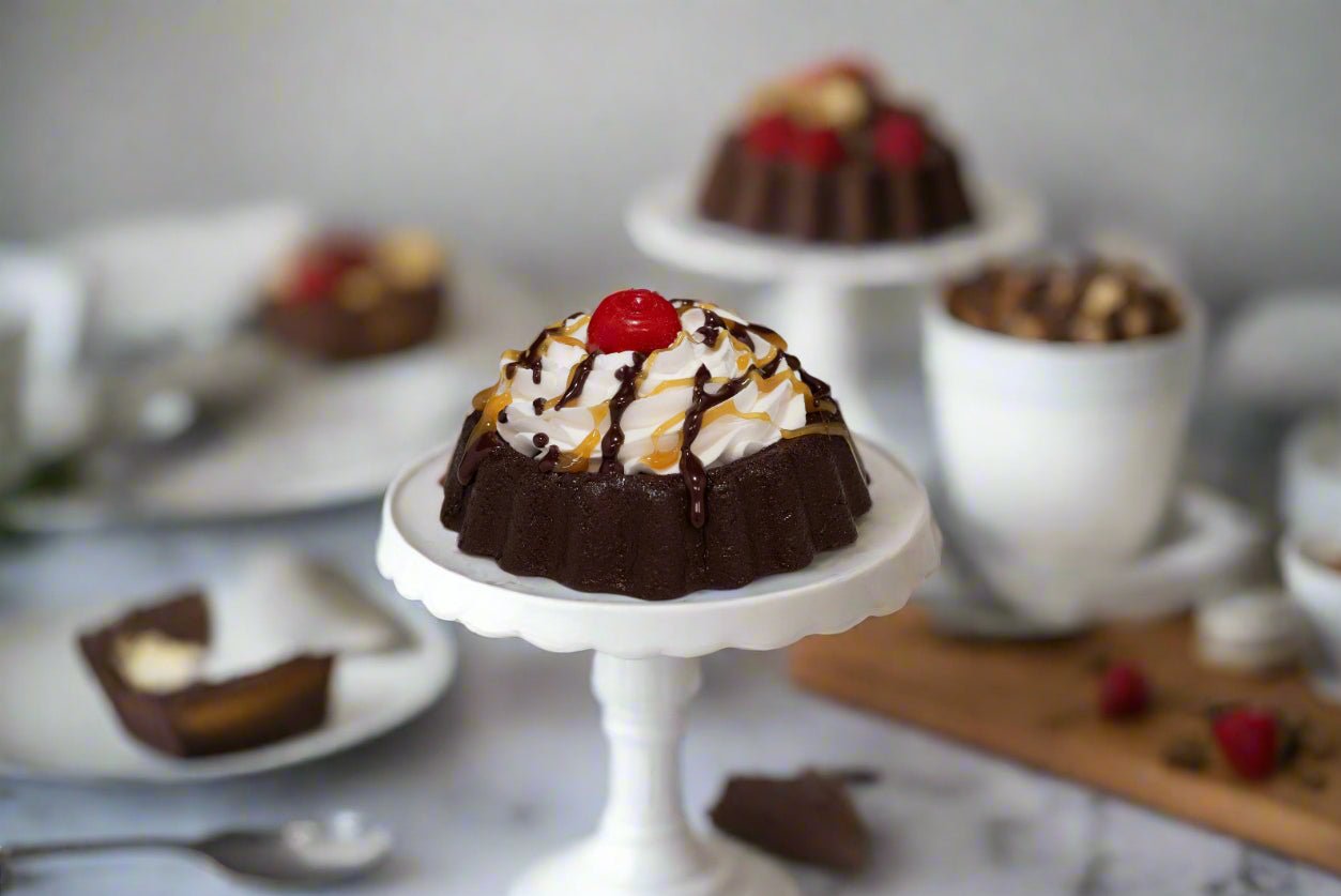 Farmhouse Handcrafted USA Faux Small Fake Chocolate Tart - The Primitive Pineapple Collection