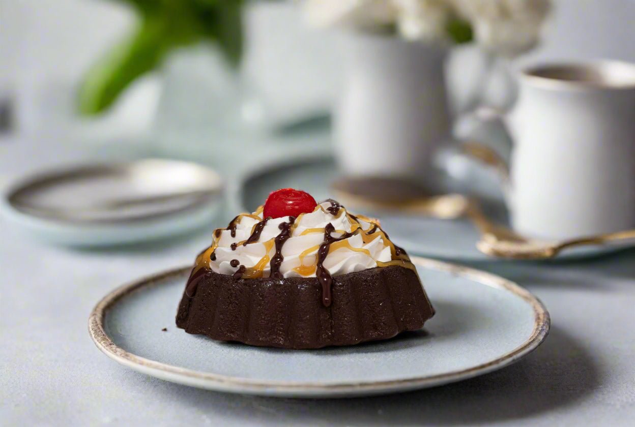 Farmhouse Handcrafted USA Faux Small Fake Chocolate Tart - The Primitive Pineapple Collection