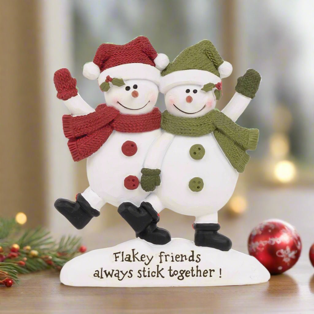Blossom Bucket Christmas Flakey Friends Snowmen Shelf Sitter - The Primitive Pineapple Collection