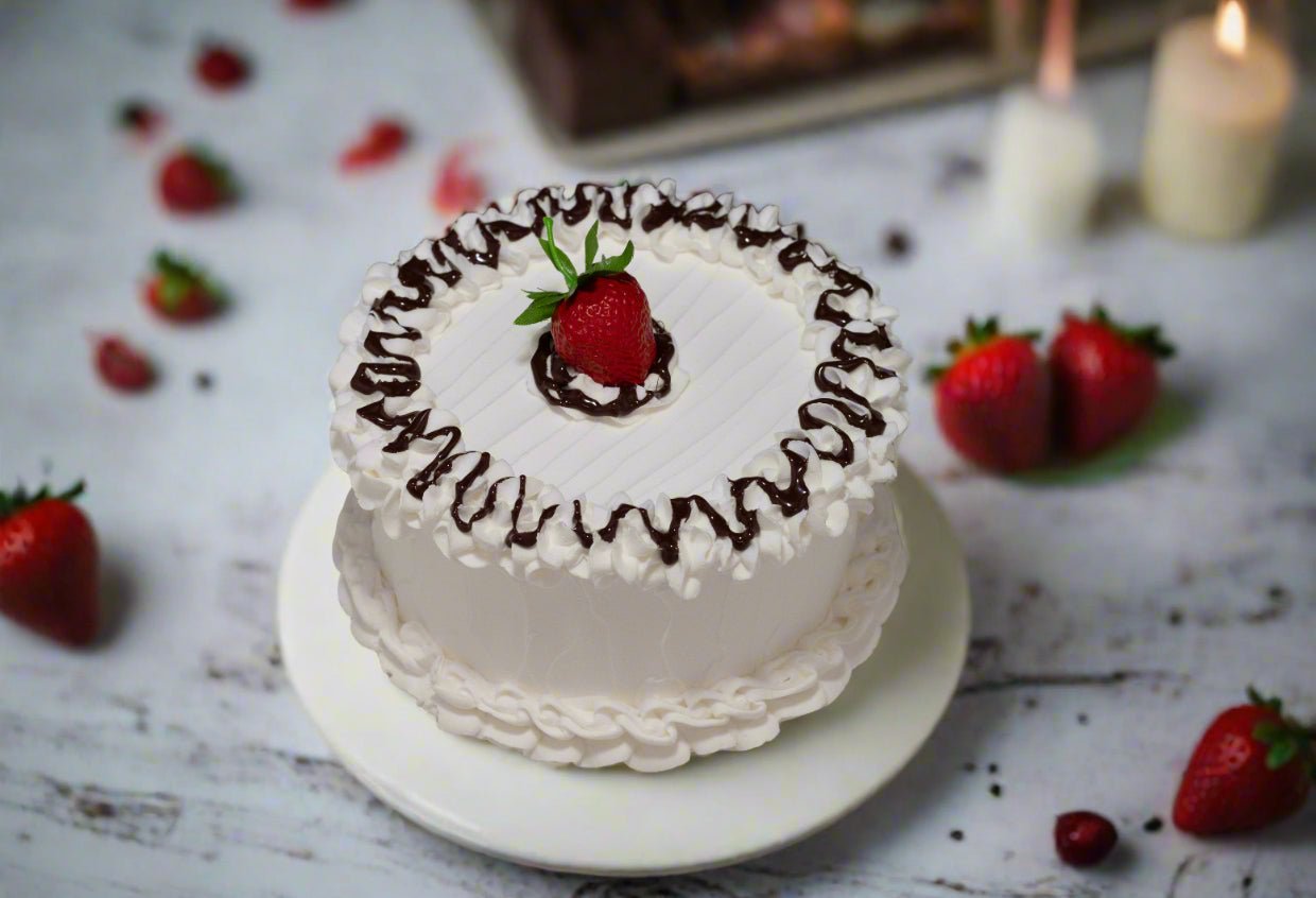 Farmhouse Handcrafted USA Faux Vanilla w/ Strawberry Cake - The Primitive Pineapple Collection