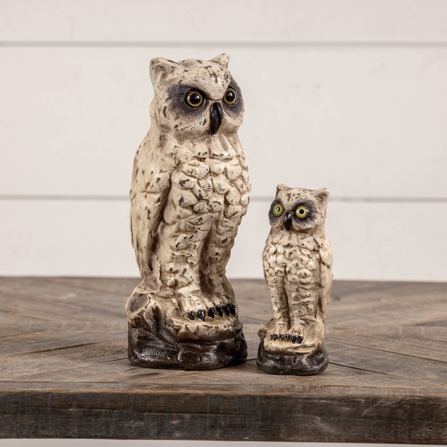 Fall Ragon House Collectable 6” Vintage White Owl Centerpiece Figurine - The Primitive Pineapple Collection