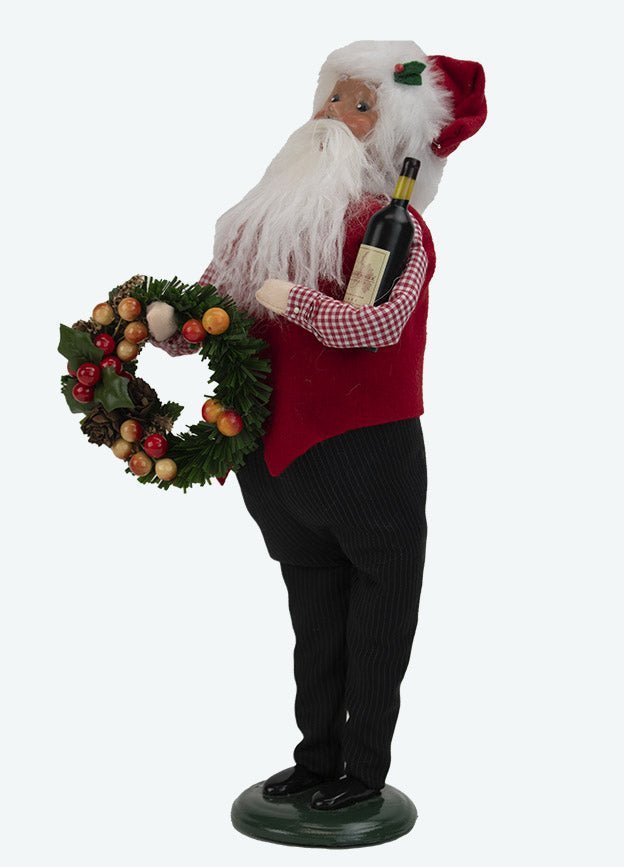 Primitive Colonial Byers Choice Christmas Wine Santa 3240 - The Primitive Pineapple Collection
