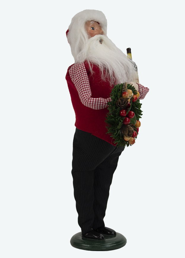 Primitive Colonial Byers Choice Christmas Wine Santa 3240 - The Primitive Pineapple Collection