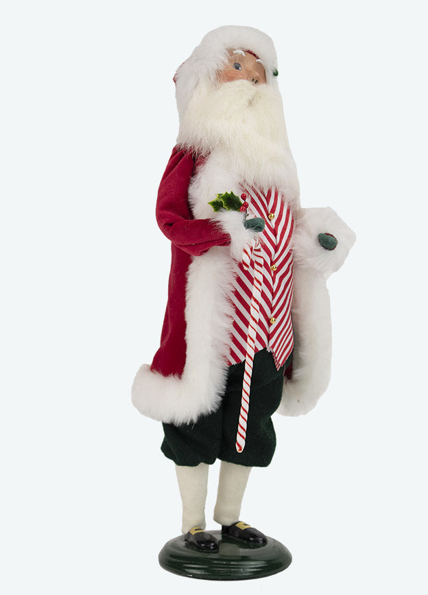Primitive Colonial Byers Choice Christmas Peppermint Santa 3241