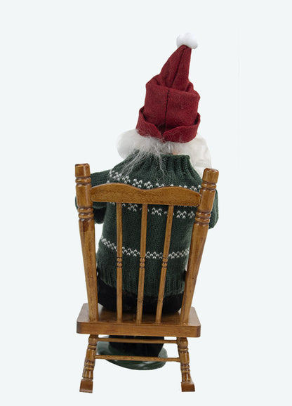 Primitive Colonial Byers Choice Christmas Santa on Rocker 3246