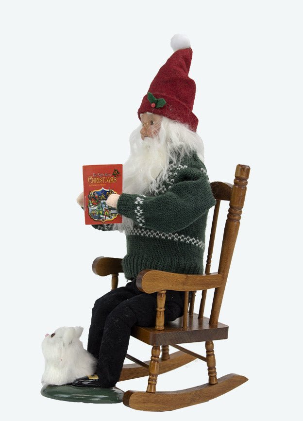Primitive Colonial Byers Choice Christmas Santa on Rocker 3246 - The Primitive Pineapple Collection