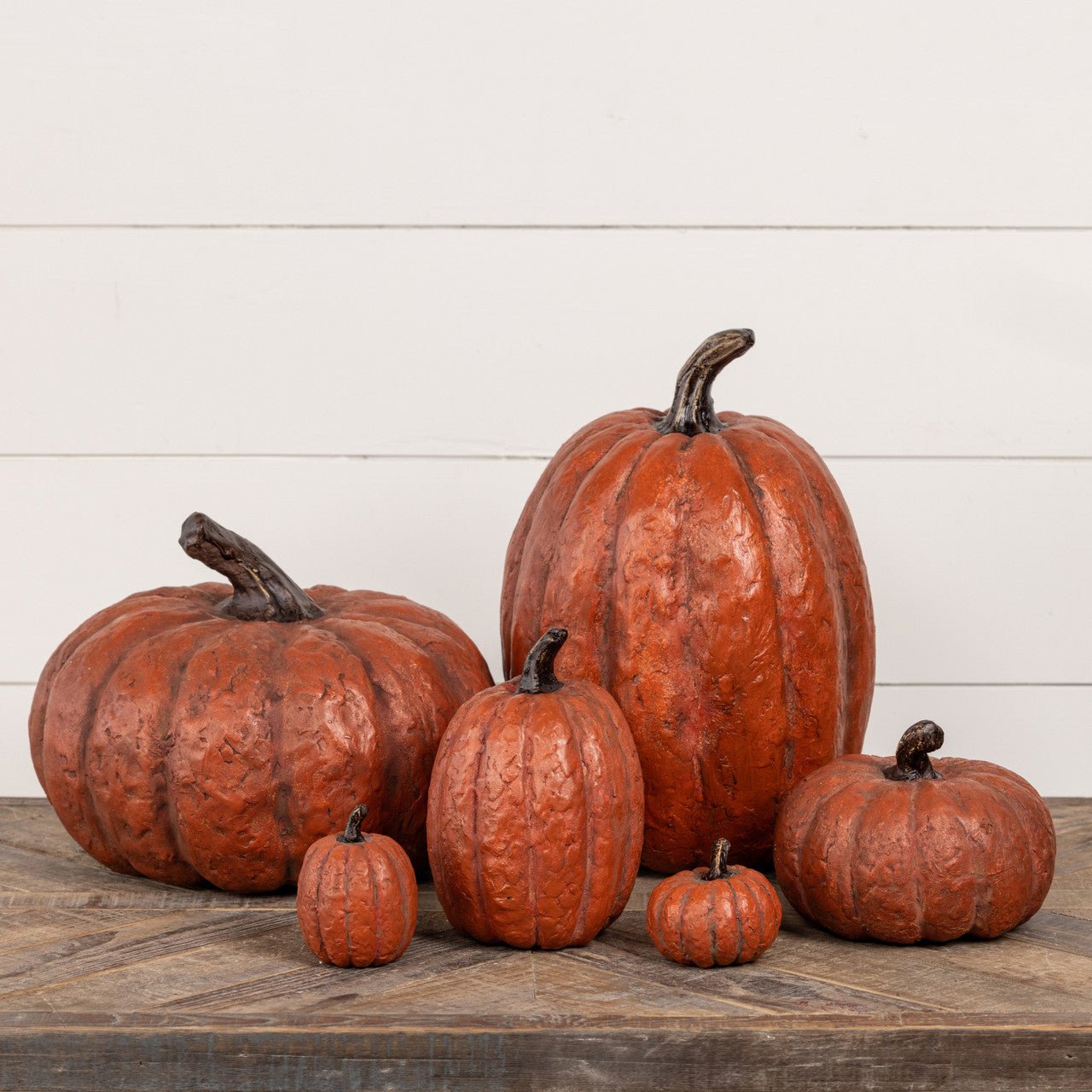 Primitive Ragon House Halloween Fall 12" x 9" Life Size Orange Pumpkin - The Primitive Pineapple Collection