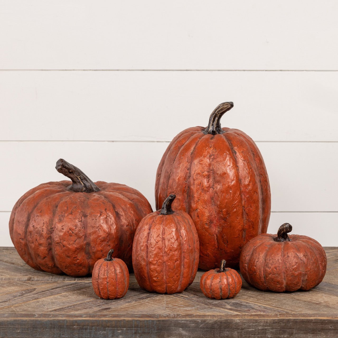 Primitive Ragon House Halloween Fall 12" x 9" Life Size Orange Pumpkin - The Primitive Pineapple Collection