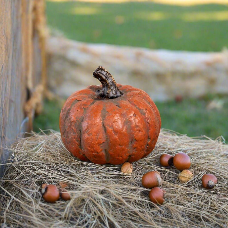 Ragon House Halloween Fall 2.75" Orange Short Pumpkin - The Primitive Pineapple Collection