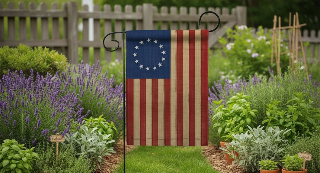 Farmhouse Garden Flag Hardware Metal Pole 40"H - The Primitive Pineapple Collection