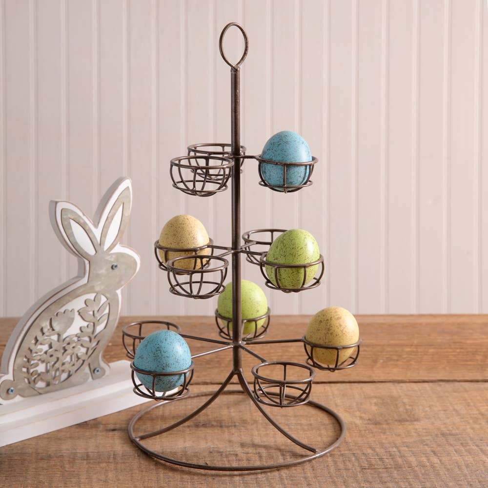 Primitive Farmhouse Set of Six Life Size Resin Eggs in Carton - The Primitive Pineapple Collection