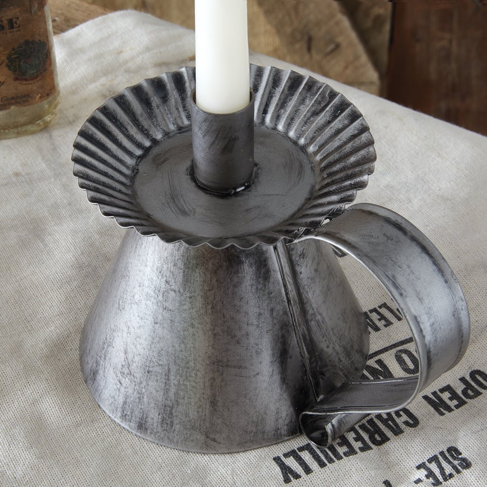 Primitive Colonial Heirloom Chamberstick Candle Holder - The Primitive Pineapple Collection