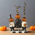 Folk Art Halloween 8 "Trick or Treat Pumpkin Head Family With Bat - The Primitive Pineapple Collection