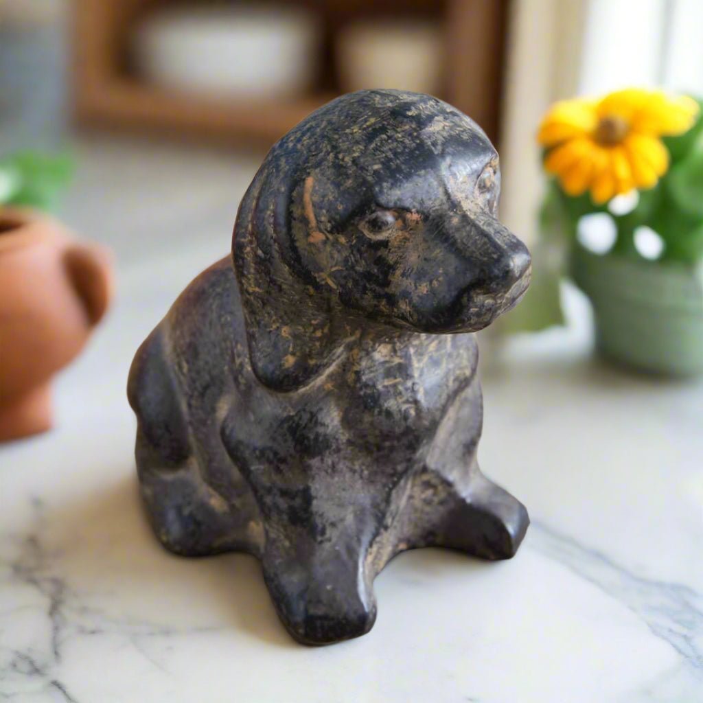 Primitive Farmhouse Cast Iron Puppy Figurine - The Primitive Pineapple Collection