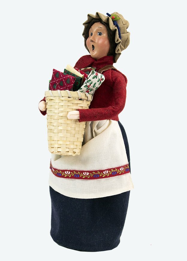 Byers Choice Carolers Colonial Woman Selling Fabrics 4245 - The Primitive Pineapple Collection