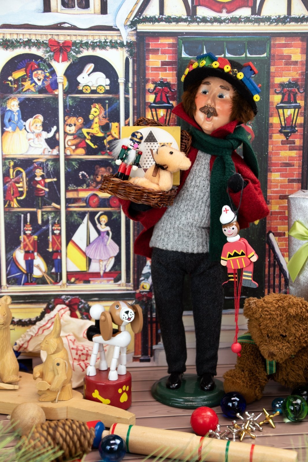 Byers Choice Carolers Colonial Man Selling Toys 4246 - The Primitive Pineapple Collection