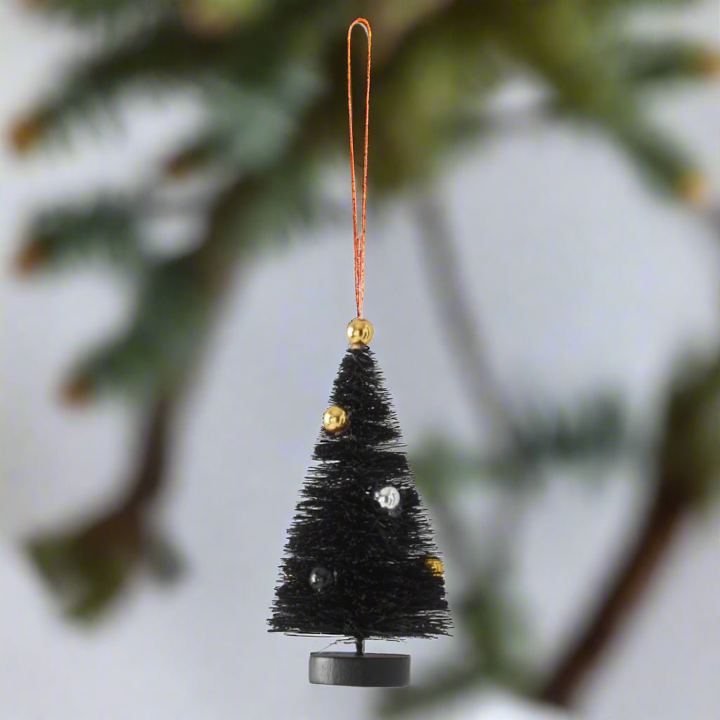Primitive Halloween Retro Look 4" Bottle Brush Tree Ornament 2 Styles - The Primitive Pineapple Collection