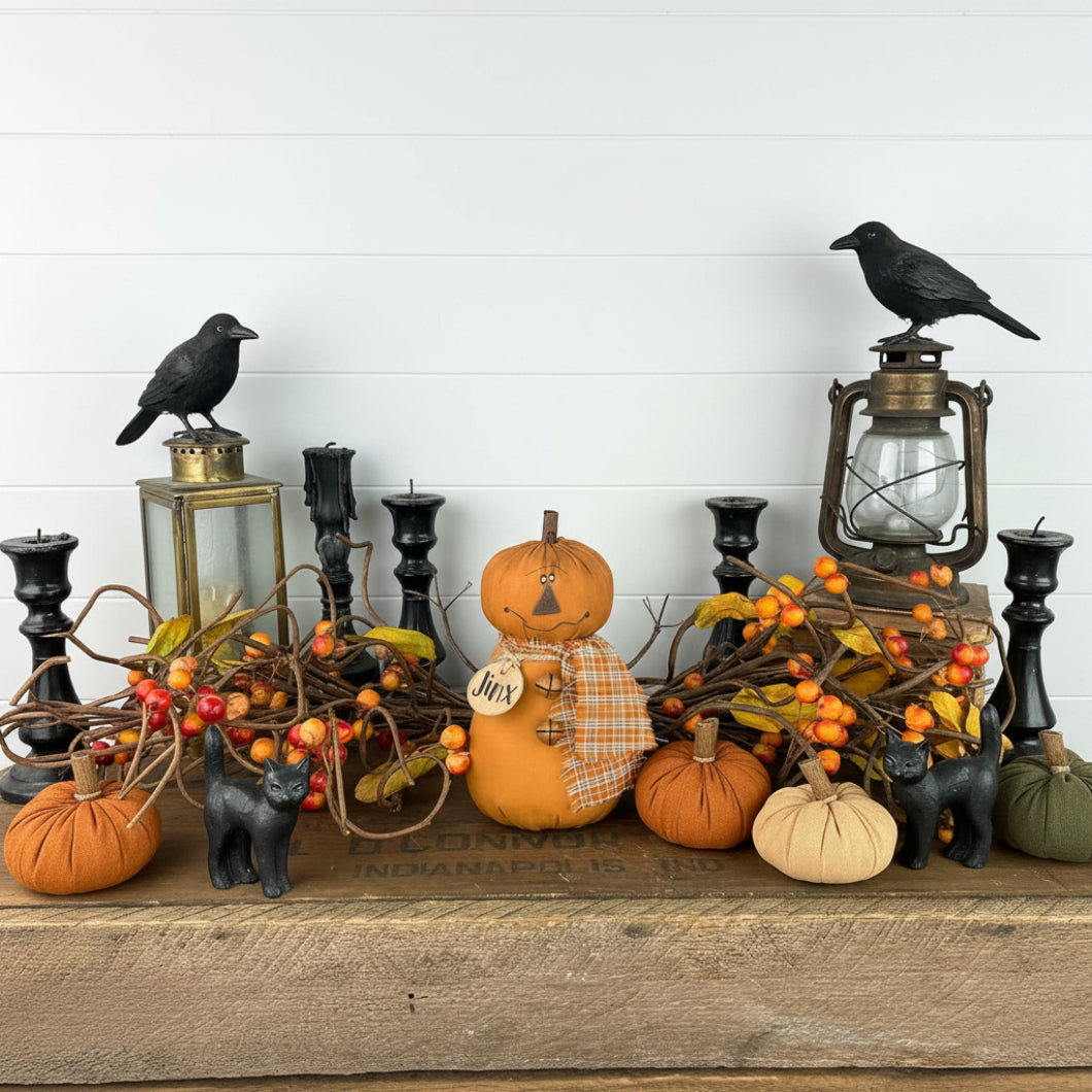 Honey and Me Halloween Jinx the Baby Jack - O - Lantern - The Primitive Pineapple Collection