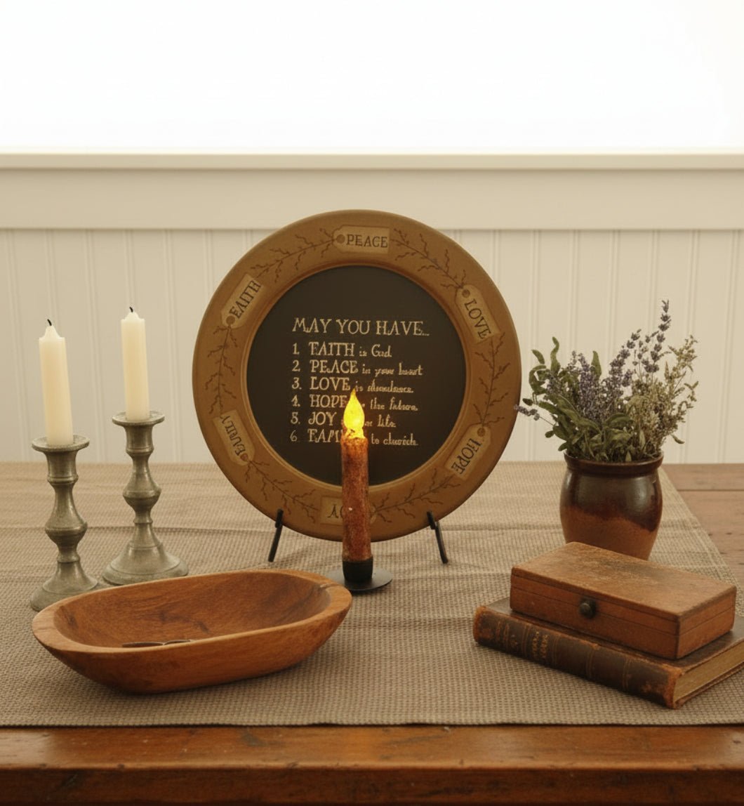 Primitive Metal Plate & Taper Holder Plate Rack - The Primitive Pineapple Collection