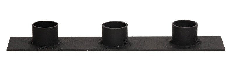 Primitive Black Iron Taper Candle Holder for 3 Candles - The Primitive Pineapple Collection