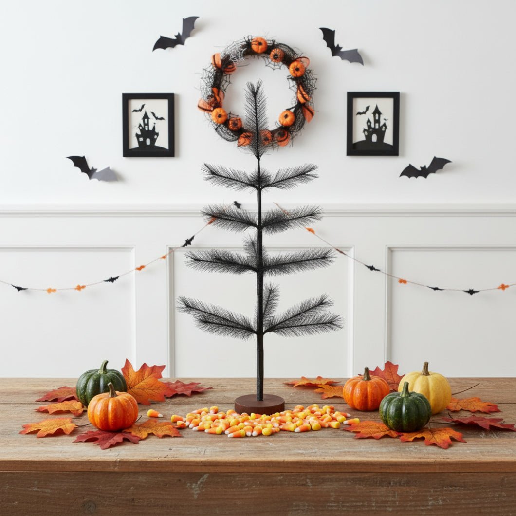 Primitive Farmhouse 24" Black Feather Tree Halloween - The Primitive Pineapple Collection