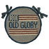Primitive Farmhouse Old Glory Folk Art Hooked Chair Pad 14.5" - The Primitive Pineapple Collection