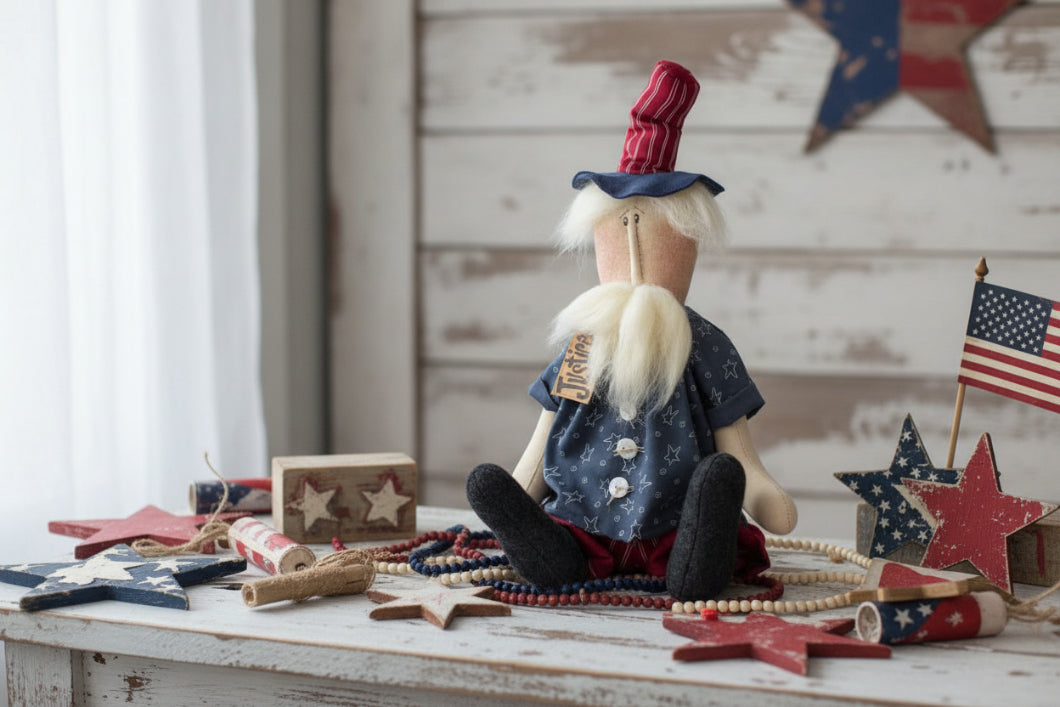 Honey and Me Americana Justice the Uncle Sam 15.5" - The Primitive Pineapple Collection