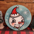 Handcrafted Johanna Parker Retro Christmas Snowman Wood Cutout Out 8" - The Primitive Pineapple Collection