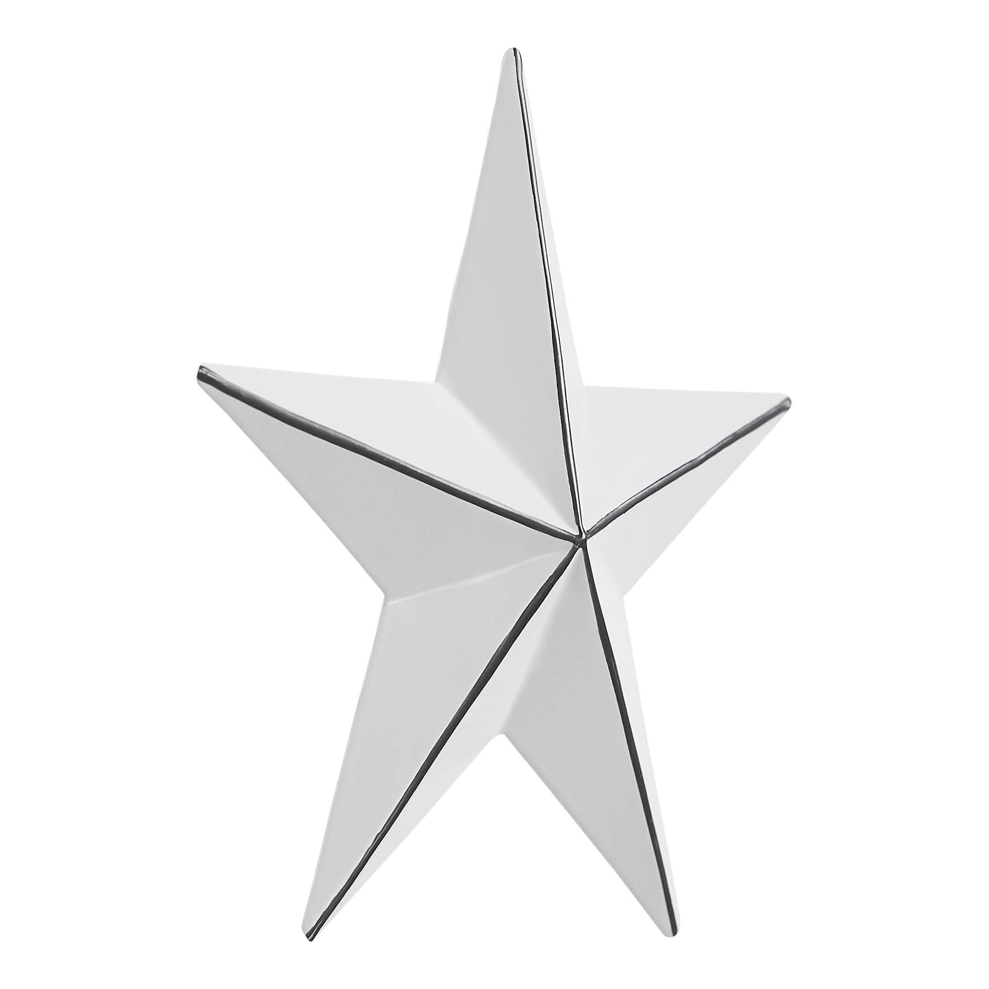Farmhouse Americana Metal Star White Distressed 4x4 - The Primitive Pineapple Collection
