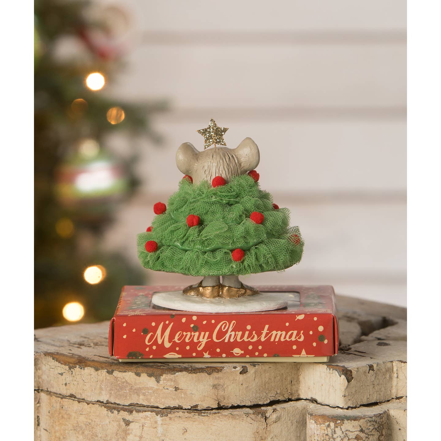 Bethany Lowe Christmas Jolly Tree Pixie Mouse TD2135 - The Primitive Pineapple Collection