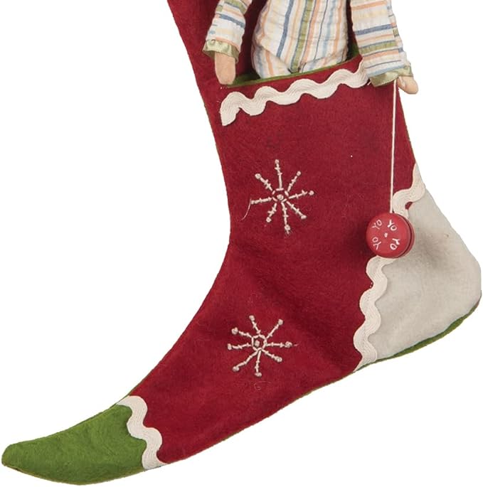 Christmas Joe Spencer Gathered Traditions Dilly & Dally Stocking - The Primitive Pineapple Collection