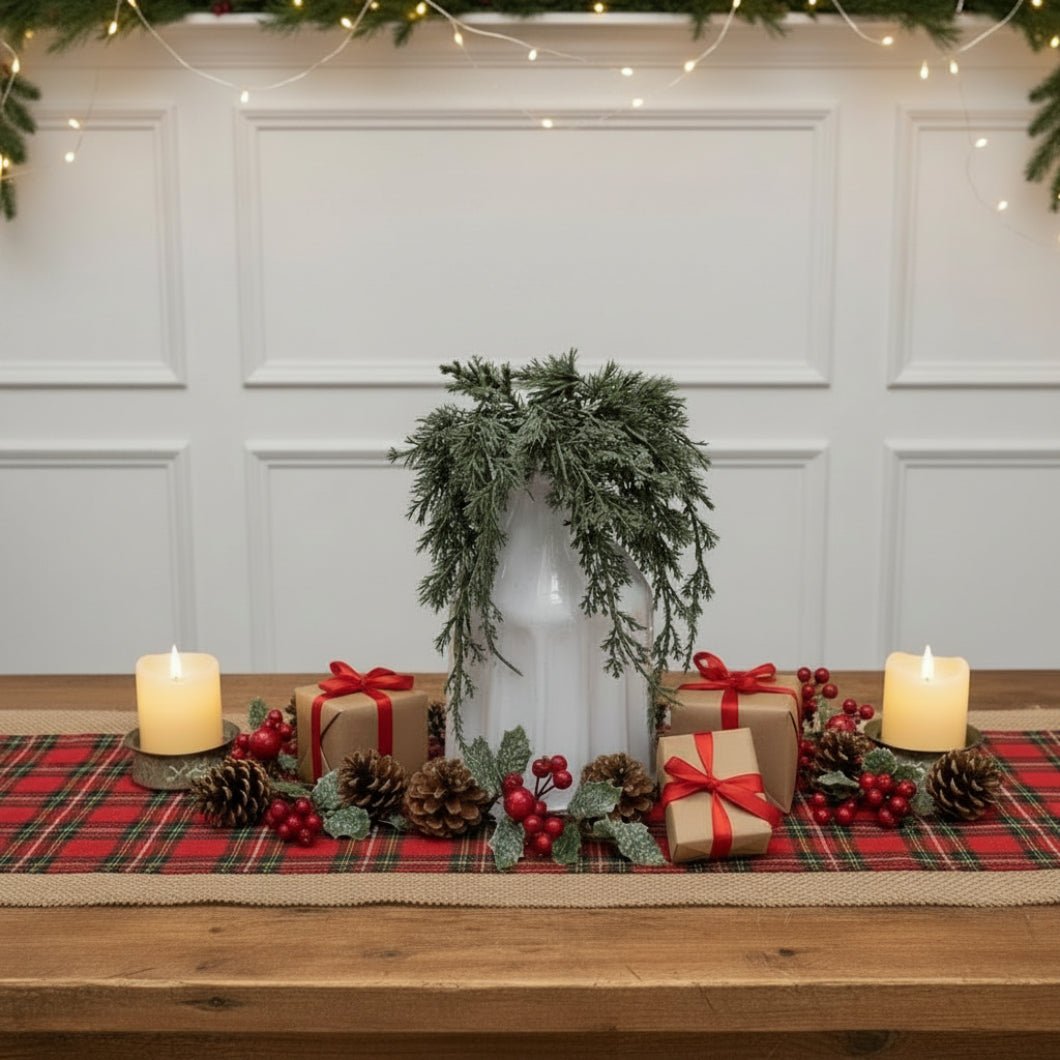 Primitive Colonial Christmas 1.5" Dripping Soft Touch Juniper Candle Ring - The Primitive Pineapple Collection