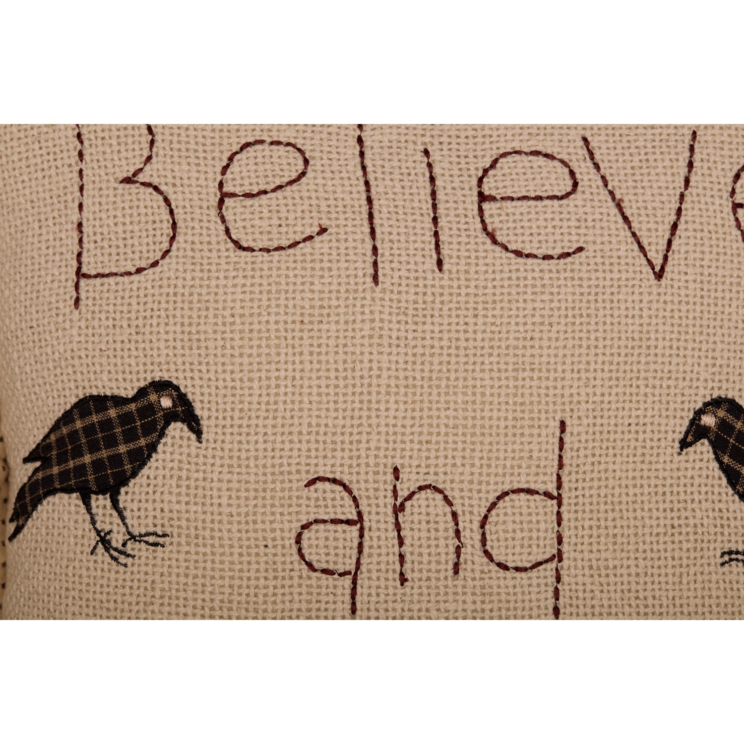 Primitive Farmhouse Kettle Grove Believe and Receive Pillow 12x12 - The Primitive Pineapple Collection