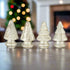 Primitive Christmas 5.25” Gold Mercury Glass Tree 4 pc set - The Primitive Pineapple Collection