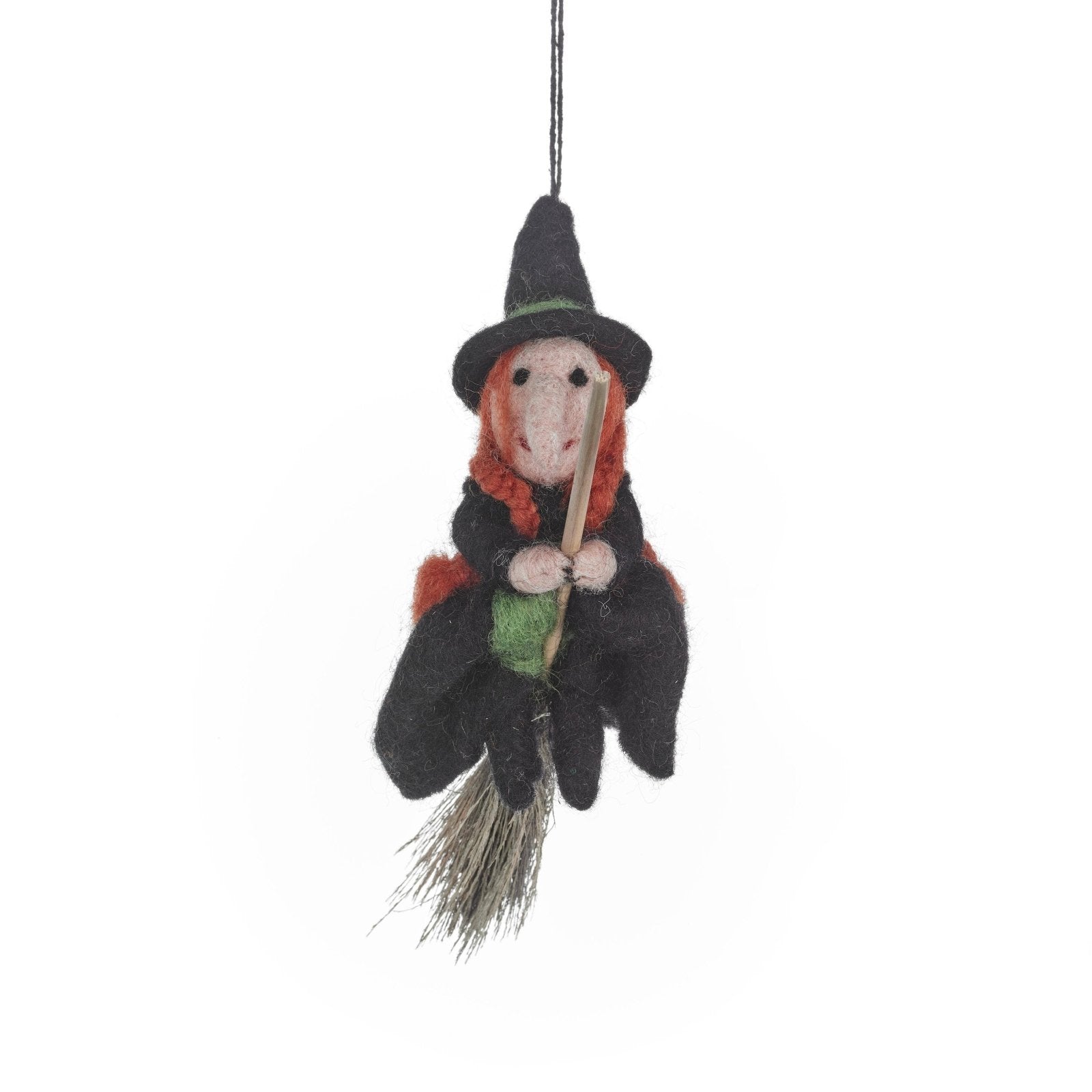Primitive Halloween Felt Hermione the Witch Ornament - The Primitive Pineapple Collection
