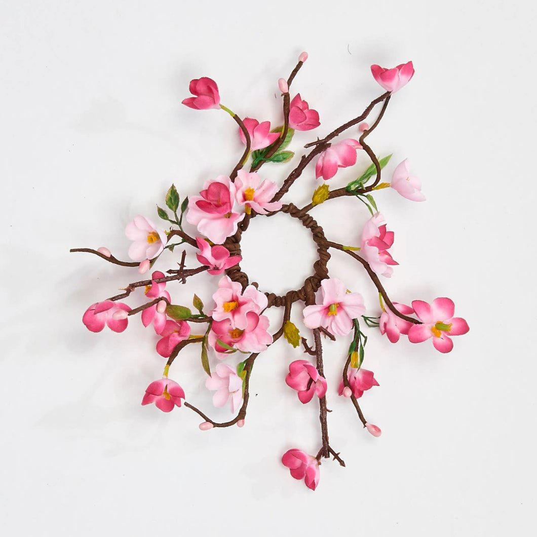 Farmhouse Spring 1.25" Cherry Blossom Candle Ring - The Primitive Pineapple Collection