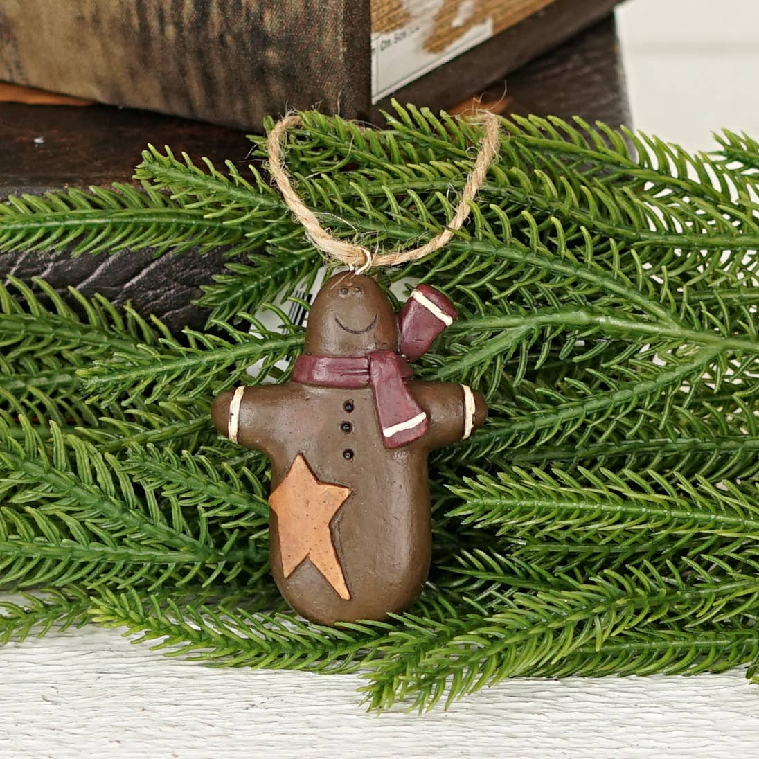 Primitive Christmas Old World Gingerman Ornament 2.5" - The Primitive Pineapple Collection