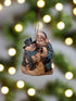 Primitive Christmas 5” Handmade Belsnickle Santa with Snowman Ornament - The Primitive Pineapple Collection