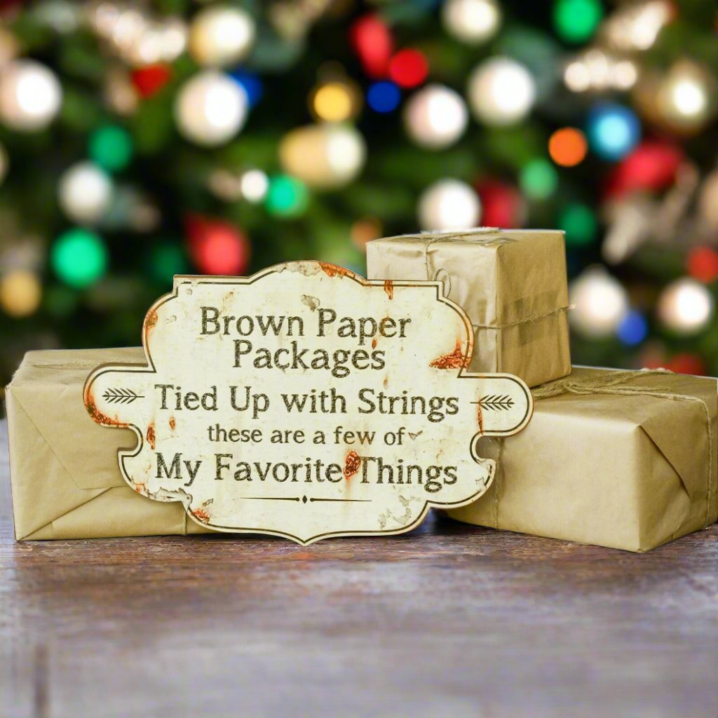 Primitive Christmas Ragon House Favorite Things Metal Distressed Sign - The Primitive Pineapple Collection