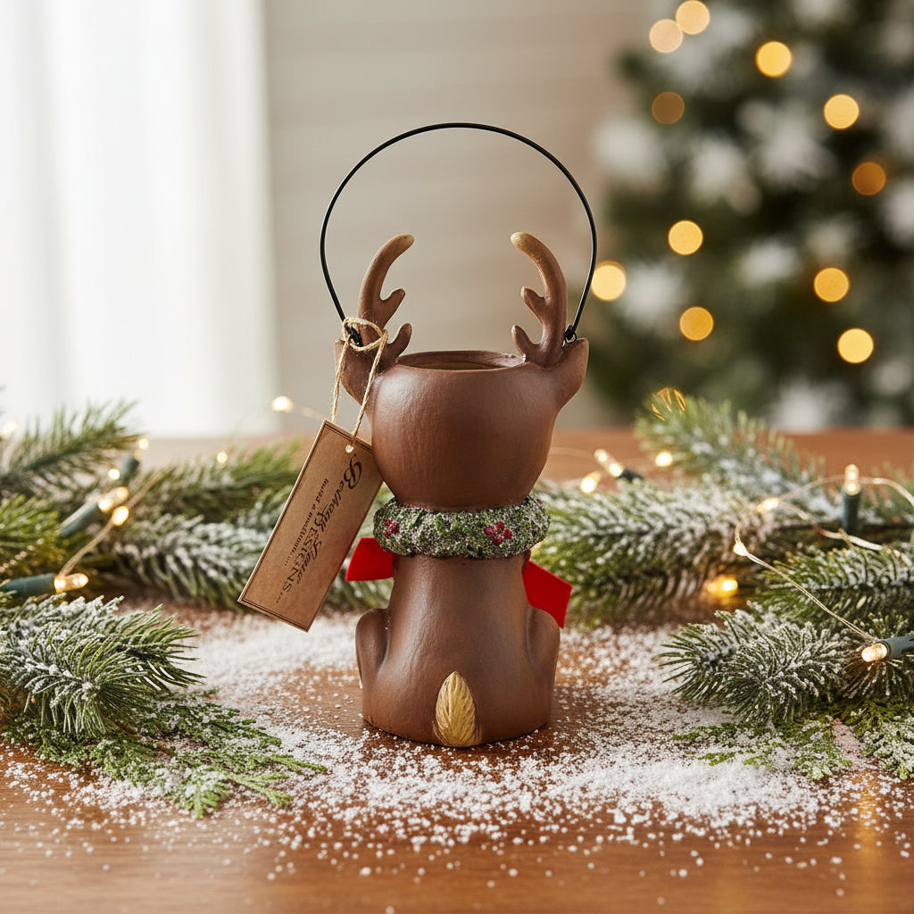 Bethany Lowe Reindeer Bucket Head Container TJ8682 - The Primitive Pineapple Collection