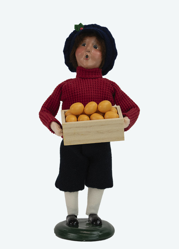 Byers Choice Carolers Colonial Christmas Salvation Boy w/ Fruit 4414L