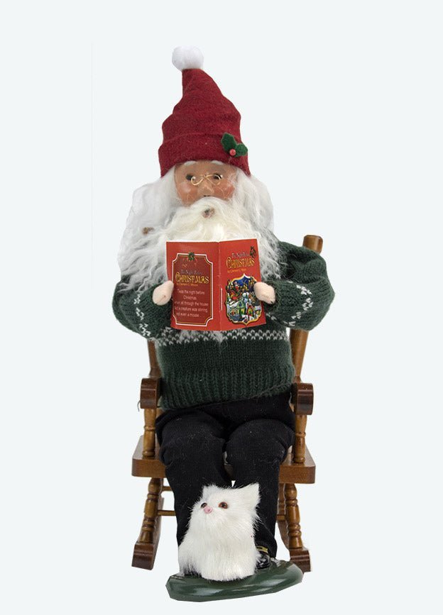 Primitive Colonial Byers Choice Christmas Santa on Rocker 3246 - The Primitive Pineapple Collection
