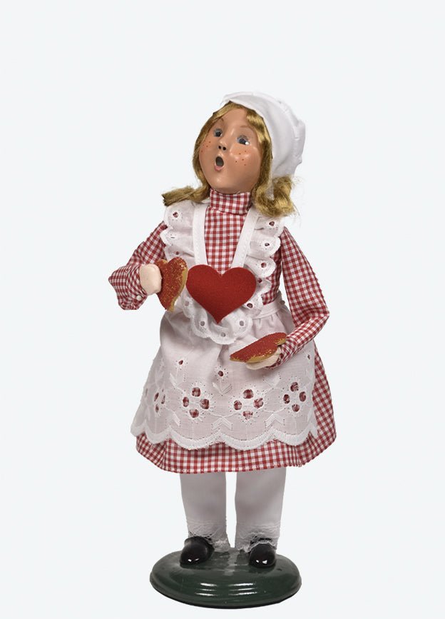 Primitive Colonial Byers Choice Valentine Baking Girl 2252G - The Primitive Pineapple Collection