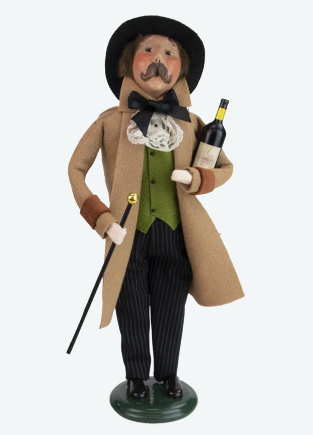 Byers Choice Carolers Colonial Victorian Man w/ Cane and Wine 1238M - The Primitive Pineapple Collection