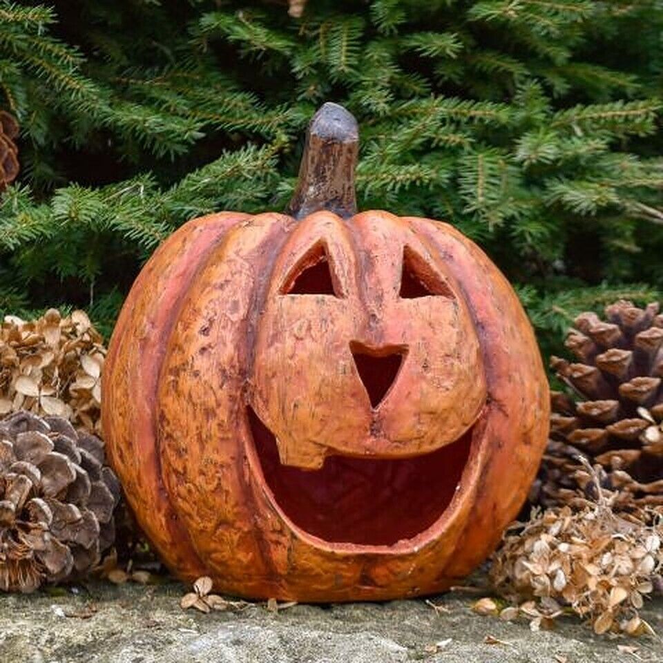 Halloween Fall Ragon House Collectable 15” Orange Big Mouth Pumpkin Luminary - The Primitive Pineapple Collection