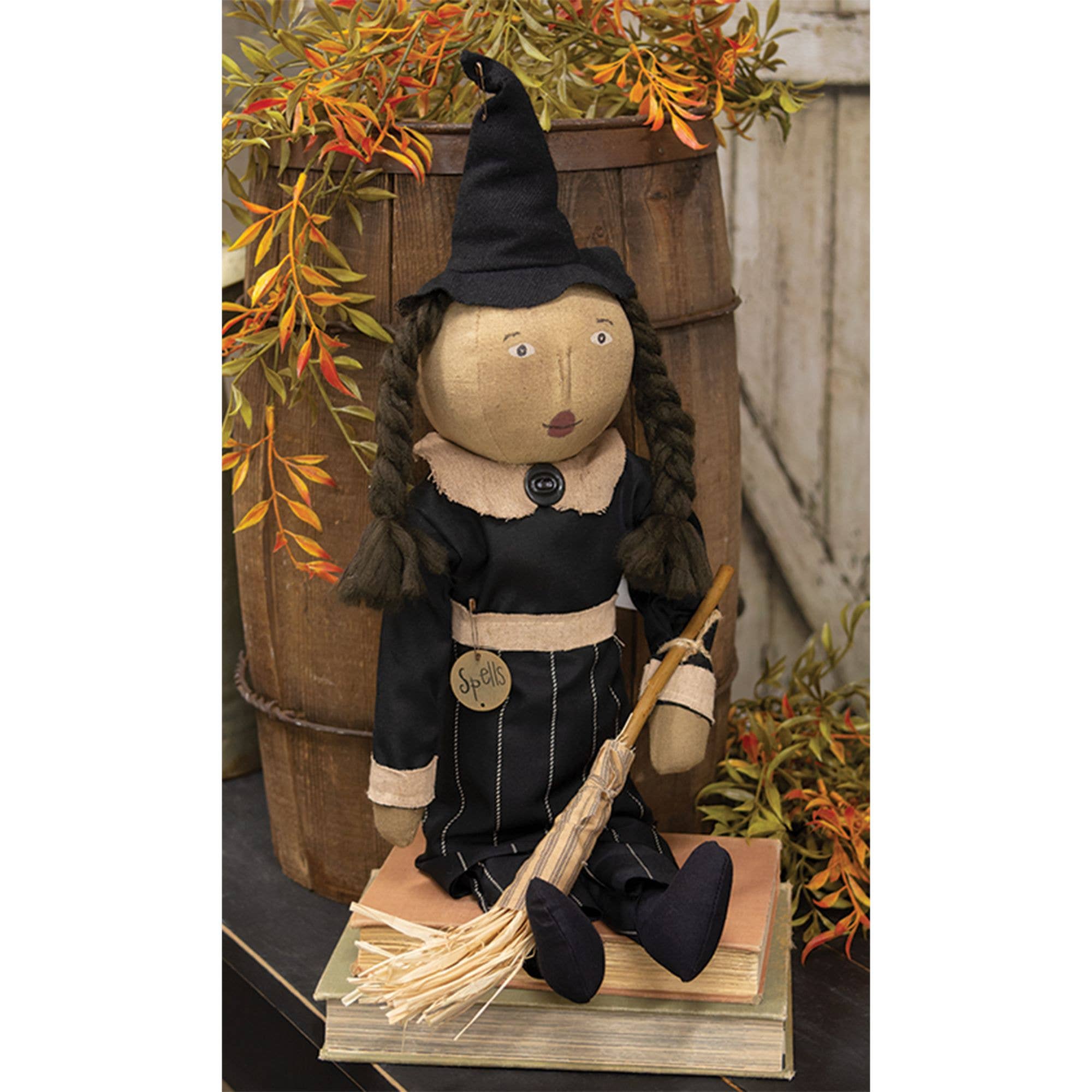 Primitive Halloween Spells Witch Doll 23"
