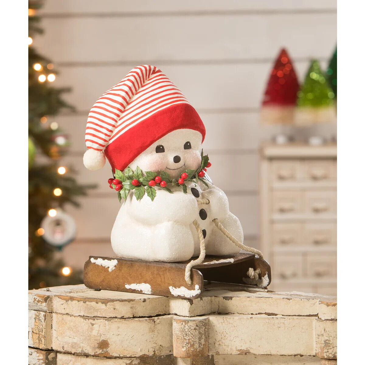 Bethany Lowe Christmas 2023 Down the Slopes Snowman TJ2334 - Figurines