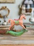Primitive Christmas 5” Rustic Rocking Horse Figurine - The Primitive Pineapple Collection