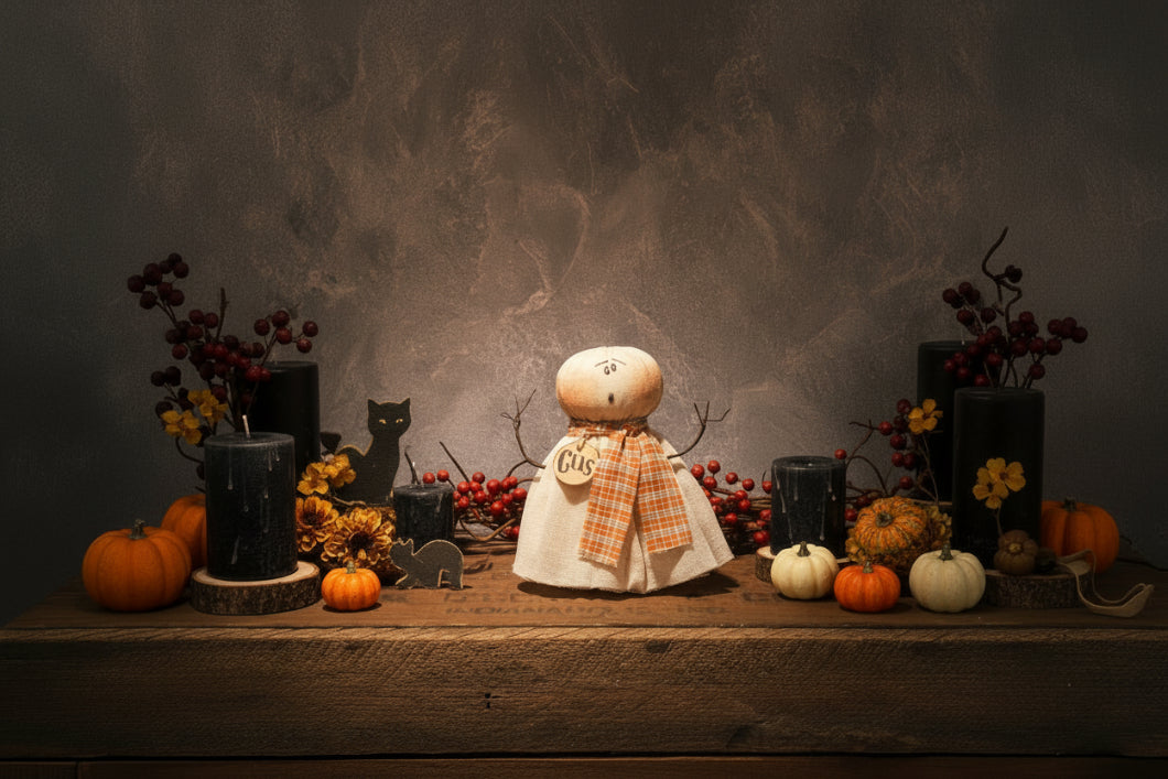 Honey and Me Halloween Gus the Baby Ghost - The Primitive Pineapple Collection